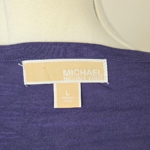 Michael Kors Blue Sequin Knit Top – Size L - Picture 8 of 9